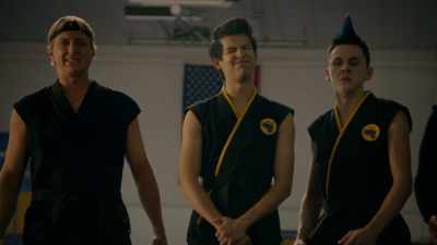 - Aww!
- MAN: Three points! - Cobra Kai