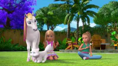Aww. Peggy really does
love that one. - Barbie: A Touch of Magic