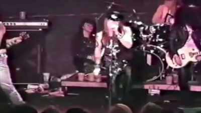 Axl Rose,
he came on stage
and he started talking, - The Rainbow