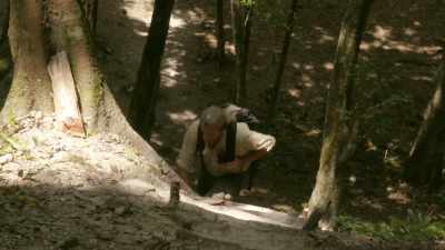 Back in Holmul,
Francisco enters a pyramid - Lost Treasures of the Maya