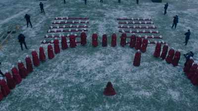 Back in line. - The Handmaid's Tale