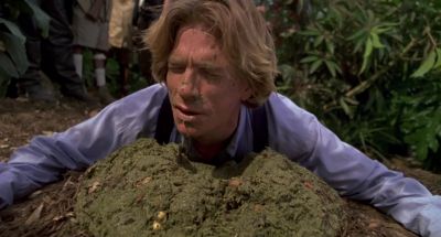 Bad guy falls in poop - George of the Jungle