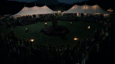 [bagpipe music playing] - Outlander