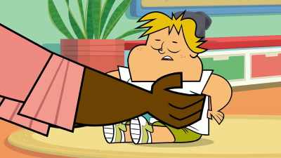 (Ball thuds lightly,
doors clang shut and lock) - Total DramaRama