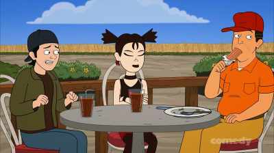 Bam! I'm in!
[sips] - Corner Gas Animated