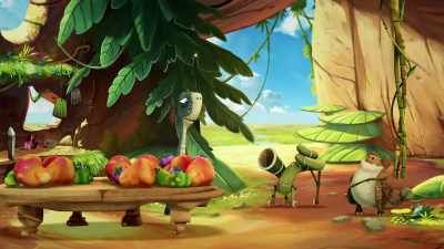 ♪ Bananas peeling way too slow ♪ - Gigantosaurus