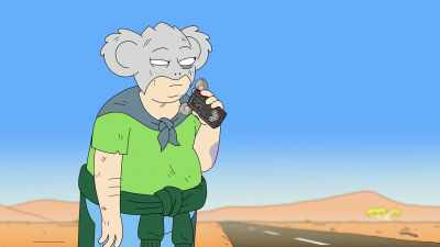 ♪ Band drum beating
in distance ♪ - Koala Man