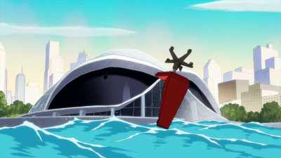 [Bane yells] Blow
up on the ground - Harley Quinn