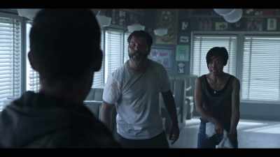 -[bang]
-[zombie snarling] - Black Summer