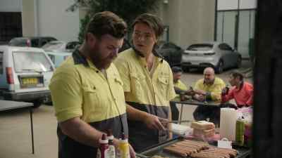[barbecue sizzles] - The Office