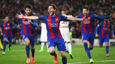 Barcelona beat Paris
Saint-Germain 6-1
in their second leg, - Lionel Messi - The Greatest