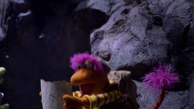 "Barely balanced rock."
This is it! - Fraggle Rock: Back to the Rock