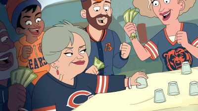 ♪ Barkeep gimme a drink
That's when she caught my eye ♪ - Chicago Party Aunt