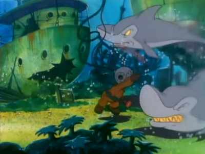 [barking and pounding stops] - DuckTales