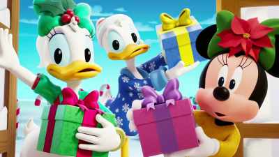 - [barks]
- [doorbell rings] - Mickey and the Very Many Christmases
