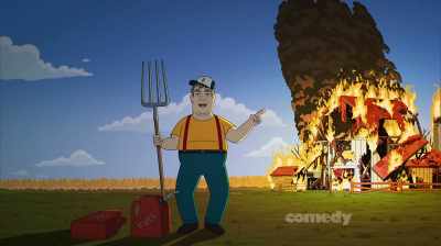 Barn burning to raise
money for a barn raising! - Corner Gas Animated
