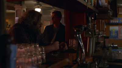 Bartender's out back
signing for a delivery. - Aurora Teagarden Mysteries: Something New