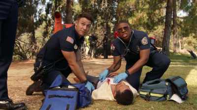 Based on his bilateral
breathing, - 9-1-1
