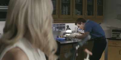 Based on the location
and the angle of the drip, - Dexter: Original Sin