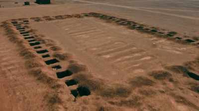 Bashir: The trenches destroyed
more than 70 tombs, - Lost Kingdom of the Black Pharaohs