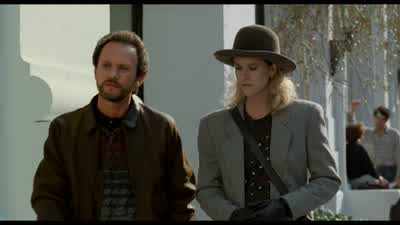 Basically it's the same one I've had since I was 12What happens No it's It's too embarrassingDon't tell me OK there's this guyWhat's he look likeI don't know He's just kinda facelessA faceless guy OK Then what happensHe rips off my clothesThen what - When Harry Met Sally