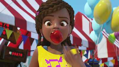 Batter up!
[GRUNTS] - LEGO Friends: Girls on a Mission