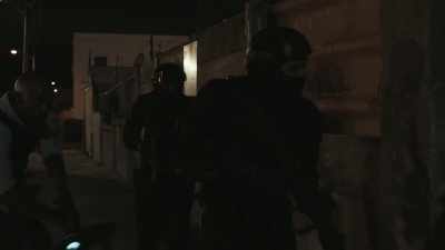 (batters door, gate creaks) - Trackers