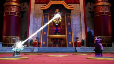 -[beam sizzling]
-[dramatic music] - LEGO Ninjago: Dragons Rising