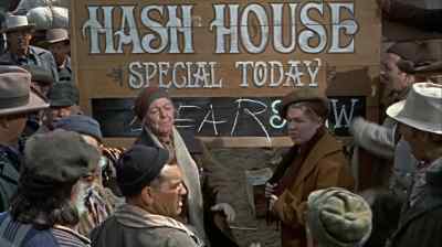 Bear stew tonight, boys!
Bear stew, that's all! - The Far Country