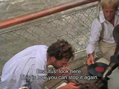 Beautus, look here.
This is how you can stop it again. - Burden of Dreams