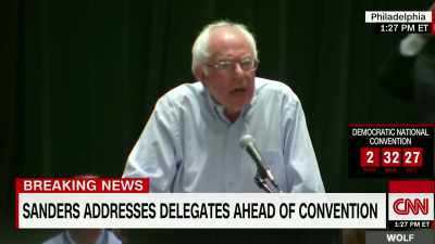 Because Bernie Sanders,
between super delegates - Trump: The Art of the Insult