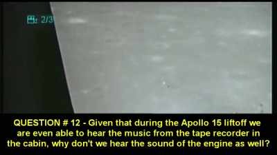 Because during
Apollo 15 liftoff - American Moon
