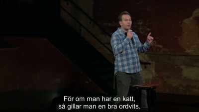 Because everyone loves a good pun
when you have a cat. - Mike Birbiglia: Thank God for Jokes