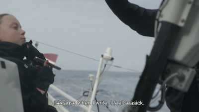 Because when I write,
I am seasick. - I Am Greta