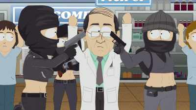Because you ladies can't help
but expose your stomachs - South Park: The End of Obesity