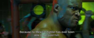 Because no Mexican fighter has ever been
able to get past him. - Green Ghost and the Masters of the Stone