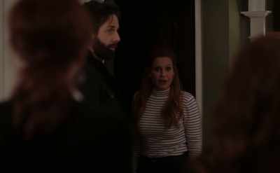 Because this same thing
was written on the mirror - Aurora Teagarden Mysteries: Haunted By Murder