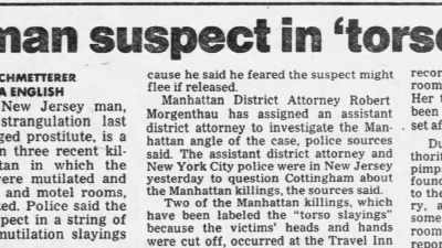Because several of
the victims had - The Torso Killer Confessions