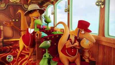 Because this special suspended
train has a better view - Dinosaur Train: Adventure Island