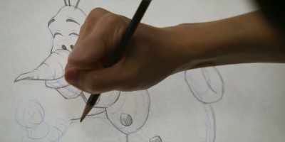 Because they're wooden sticks,
one thing we all decided - Sketchbook