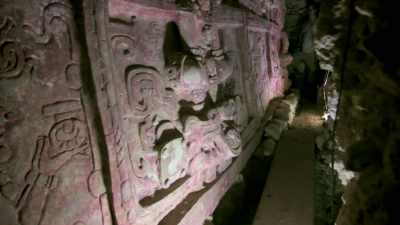Because this
lavishly carved wall - Lost Treasures of the Maya