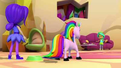 Because once water is dirty,
like from your hoverboard, - Rainbow Rangers