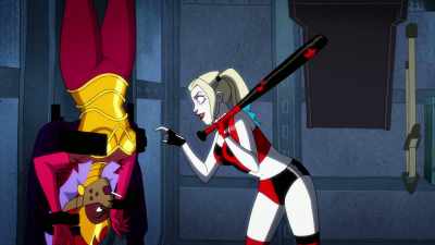 - [beeping]
- Why, thank you, Harley. - Harley Quinn