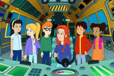 -[beeps]
-[monitor beeping] - The Magic School Bus Rides Again