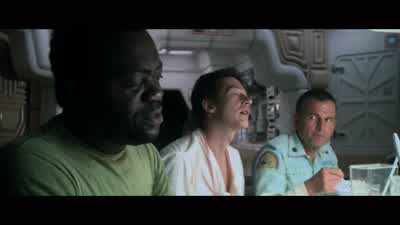 Before we dockI think we oughta discuss the bonus situationRight Brett and I we think we oughtaWe deserve full shares right baby You see Mr Parker and IFeel that the bonus situation has never been on an equitable levelWell you'll get what you're - Alien