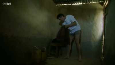 Before my next camel dinner,
I retire to the bathroom - Michael Palin: Travels of a Lifetime