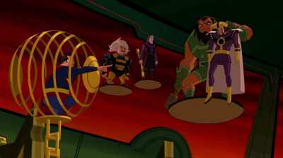 Before Superman got here, I heard Mr.
Mustache say - Justice League Action