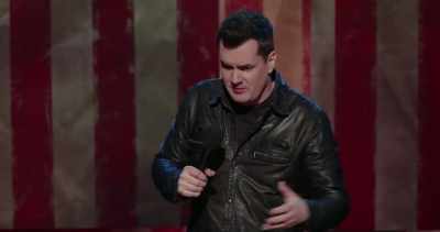 Before the shots, he was this lively kid,
afterwards, - Jim Jefferies: Freedumb