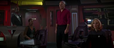 Begin auto destruct sequence Authorization Picard 4 7 alpha tango - Star Trek: First Contact