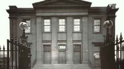 Behind this imposing church
in Anderston was a graveyard. - Scotland from the Sky